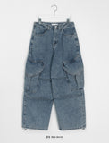 [unisex] Heromi Heart Balloon Wide Denim Pants