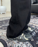 Eto Wide Black Cotton Pants