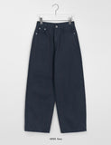 Moite basic color wide cotton pants