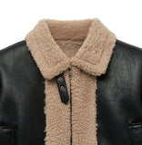 Crop Shearling Boucle Mustang