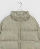 [unisex] Hyokan Check Color Matching Wellon Padding Jumper