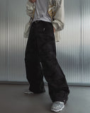 Coil camo snap parachute pants