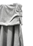 Folding Unbalanced Flare Midi Skirt