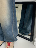 Felint Washing Incision Balloon Denim Pants