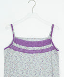 Diez Lace Flower Layered Sleeveless