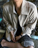 Linen bomber summer jacket