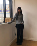 Elz Button Rib Hood Knit