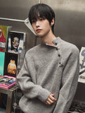 Vincent Mockneck Button Knit
