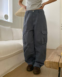 Linju string pocket cargo long pants