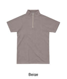 Carter Ribbed Half-Zip Short Sleeve Tee