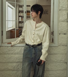 Hand Roll-up Round Cardigan