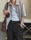 Vibe pin tuck short sleeve jacket