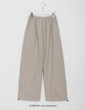 [BAONHAUS] Gokobu Color Cotton Banding Wide Pants