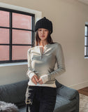 Methi Button Henley Long Sleeve