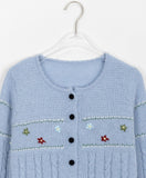 Pulling Flower Round Knit Cardigan