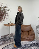 Fez Vintage Washing Leather Jacket