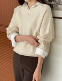 Hashu Shirt Layered Knit (Belt Set)
