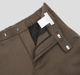 Enti brushed semi-wide slacks