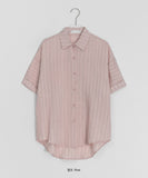 Hueville Summer Stripe Short Sleeve Shirt