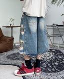 Shirato Camo Bermuda Denim Pants