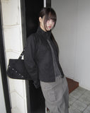 Mokit Suede Belt Shoulder Bag