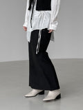 Meryl Suede Maxi Long Skirt