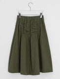 Dekin Shirring Banding Midi Skirt
