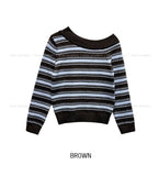 Meli Stripe One-Shoulder Knit