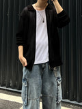Cold Punching Collar Knit Zip-Up