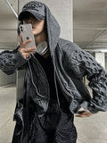 Multi-pocket cargo denim pants