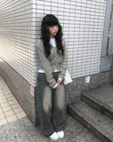 Heri V Ribbed Knit Cardigan