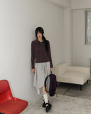 Letil Hippie Velvet Bokashi Eyelet Collar T-Shirt