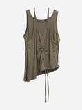 Noah Shirring Layered Sleeveless
