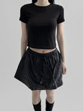 Rebed brushed cropped short sleeve T-shirt