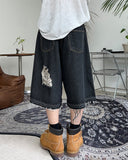 Eco Damage Bermuda Denim Pants