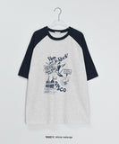[unisex] Yuhamu Printing Over Short Sleeve T-shirt