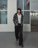 Philly loose fit checked hoodie jacket