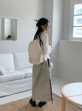 Cello Basic Linen V-neck Long Sleeve Cardigan