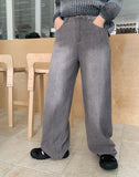 Tush Summer Gray Wash Denim Pants