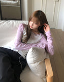 Soft Summer Raglan One-Shoulder Long Sleeve