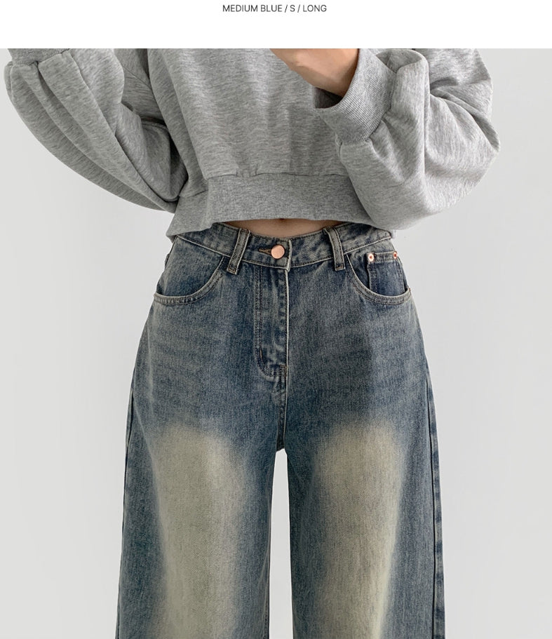【BOK PLACE】Yellow Teen Washing L Wide 4 Season Denim PT XL BOK PLACE (ボックプレイス) - イエローティーンウォッシング