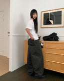 Gidget Stripe Rivet Balloon Fit Long Pants