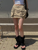 utility three-dimensional pocket mini skirt