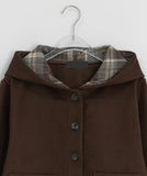Skimbe Frill Hood Short Coat