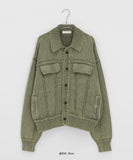 [unisex] Dilkari Washing Collar Knit Jacket Cardigan