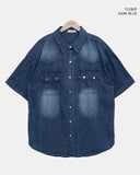 Akim Western Denim Short Sleeve Shirt