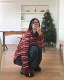 Booz Stripe Collar Overfit Knit