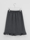 Hillan Wool Frill Banding Midi Skirt
