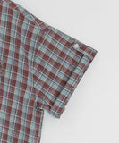 [unisex] Caraniel Check Roll-up Short Sleeve Shirt