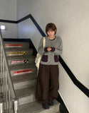 [unisex] Kelper Embroidered Cotton Balloon Wide Pants